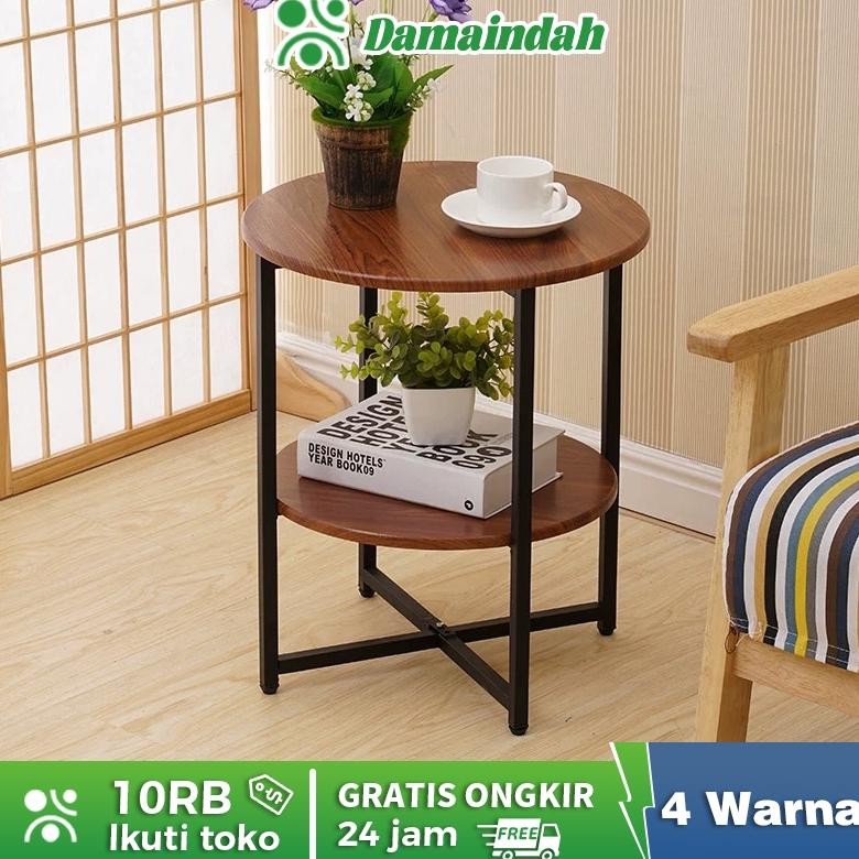 Damaindah Meja Kecil / Coffe Table / Meja Sudut / Meja Kopi / Meja Bulat / Minimalis