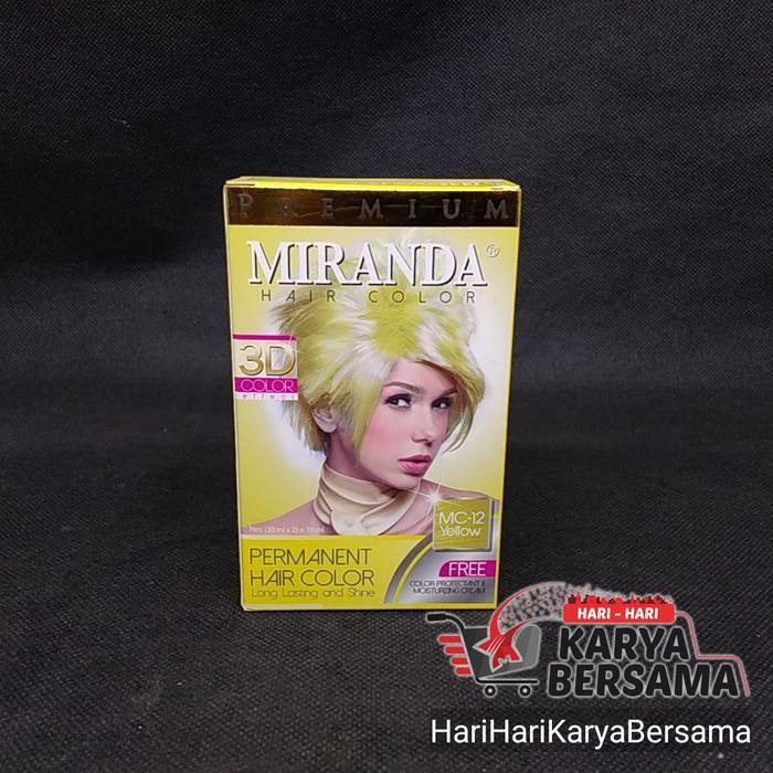 Miranda Permanent Hair Color Yellow Mc-12 Box (2'S X 30Ml)+10Ml New Best Quality 100% Original
