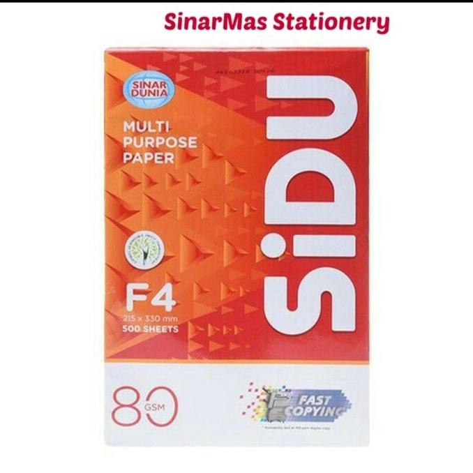 Terbaik Kertas Hvs F4 Sidu 80 Gsm - Kertas Foto Copy Sidu F4 80 Gram 100% Ori