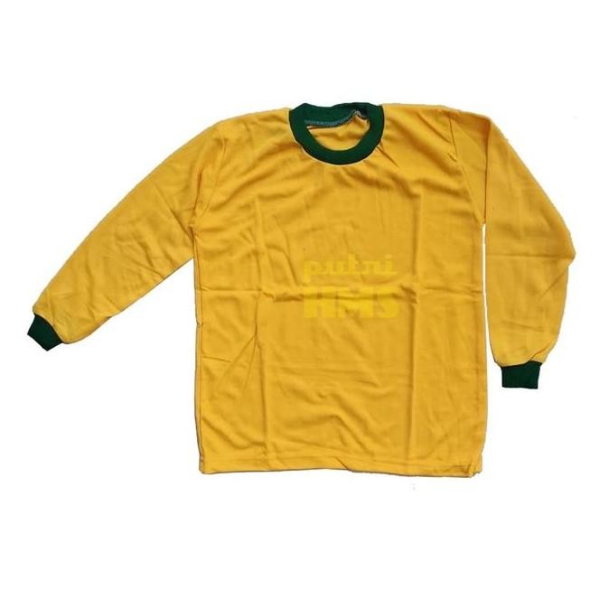 (Expert) seragam olahraga PAUD TK kuning kunyit - hijau botol