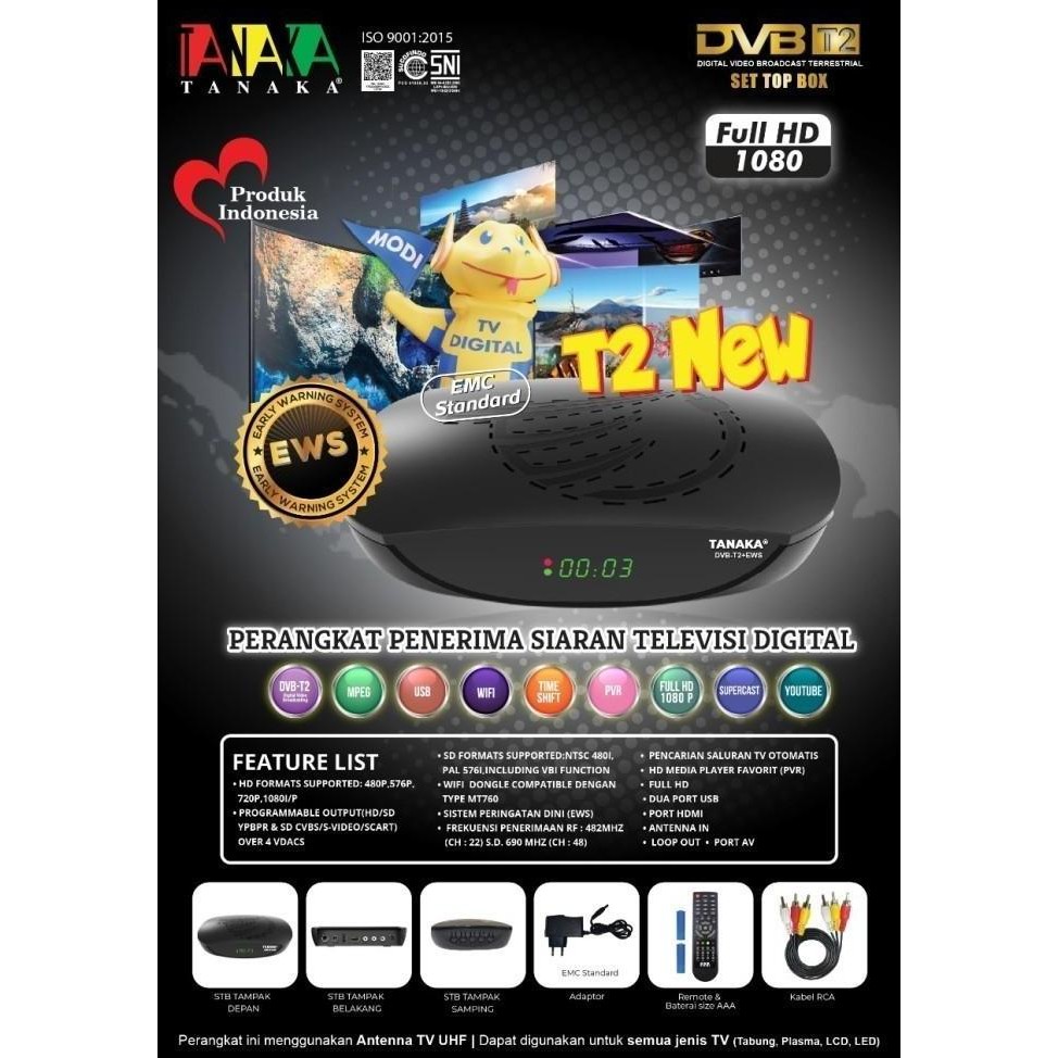 Promo Stb Dvb Set Top Box Tv Digital Tanaka T2 New