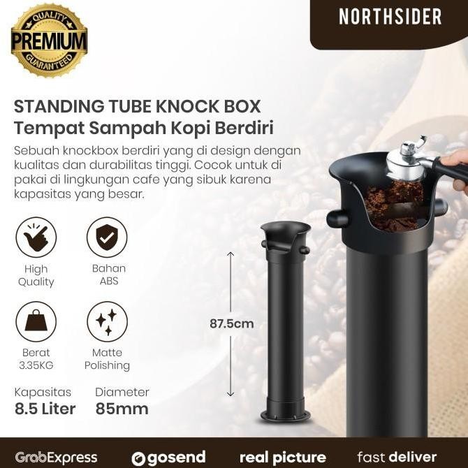Standing coffee knock box tube bin coffee wadah ampas kopi berdiri