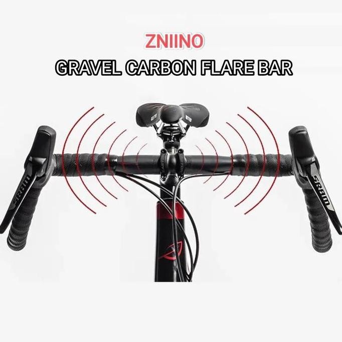 ZNIINO Flare Dropbar Carbon sepeda Gravel Stang GRX Gravelis Roadbike