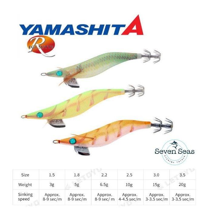 Yamashita Egi Sutte R Size 1.5 1.8 2.2 2.5 3.0 Eging Umpan Cumi Sotong
