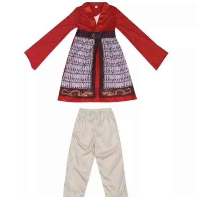 Ready  baju chinese mulan anak perempuan/Disney Mulan costume cosplay  girl