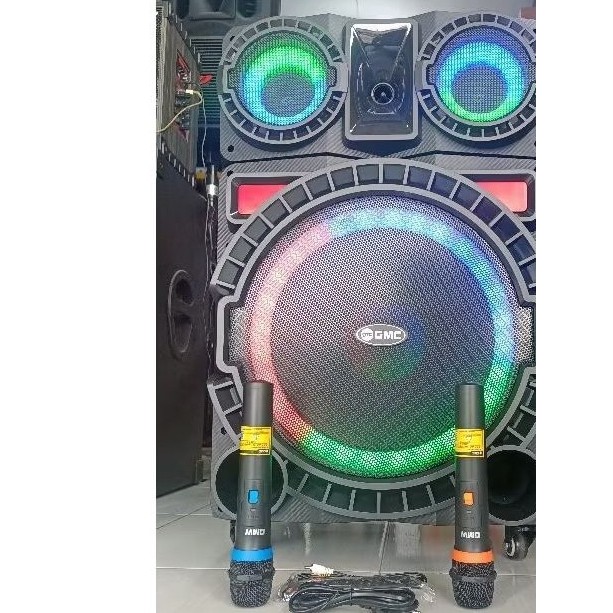 SPEAKER GMC 899K 15 inch box jumbo free 2 microphone wireless