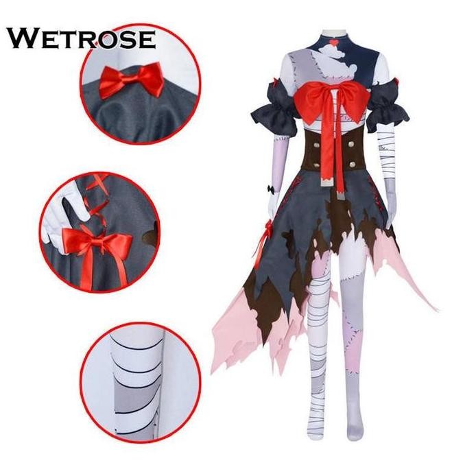 Ready  Wetrose Kureiji Ollie Hololive Vtuber Virtual Anchor Cosplay Costume Set Kostum Wanita