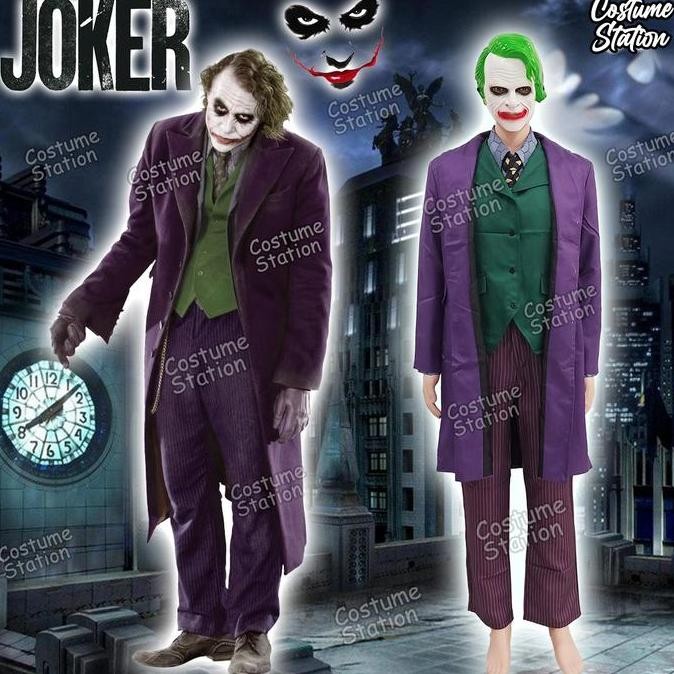Ready  Kostum Joker / Costume Supervillain Batman DC Clown Badut dewasa