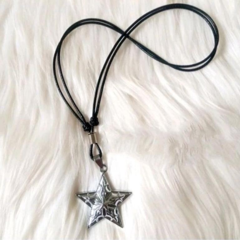 Smile Today Kalung Tali Korea Liontin Bintang Pria Dan Wanita Viral