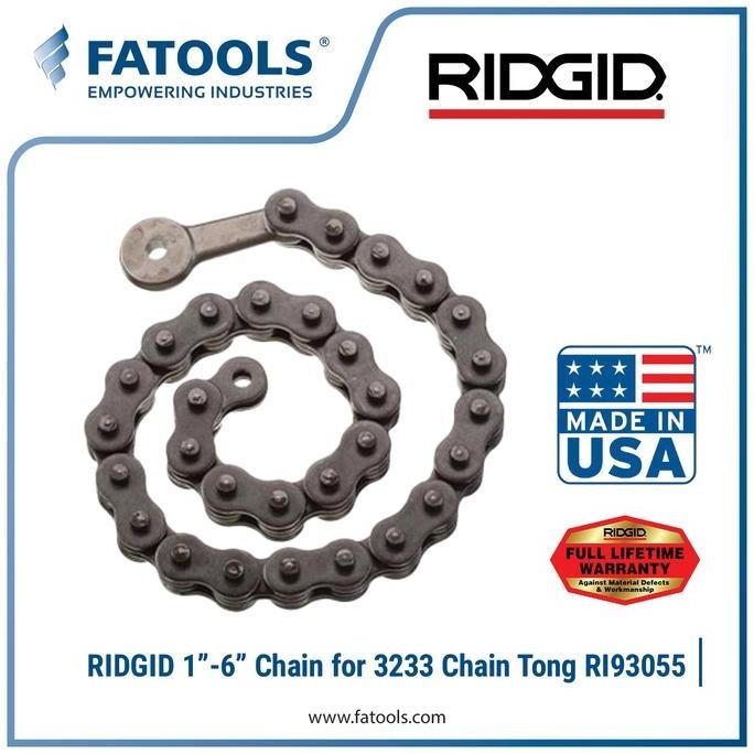 RIDGID 93055  Chain Assembly 1"-6" for 3233 Chain Tong 92675 Rantai Kunci Pipa