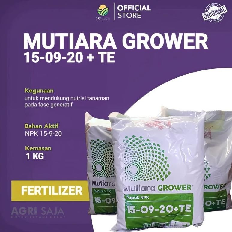 Pupuk Npk Mutiara Grower Zak 50Kg Ecer 1Kg Repacking