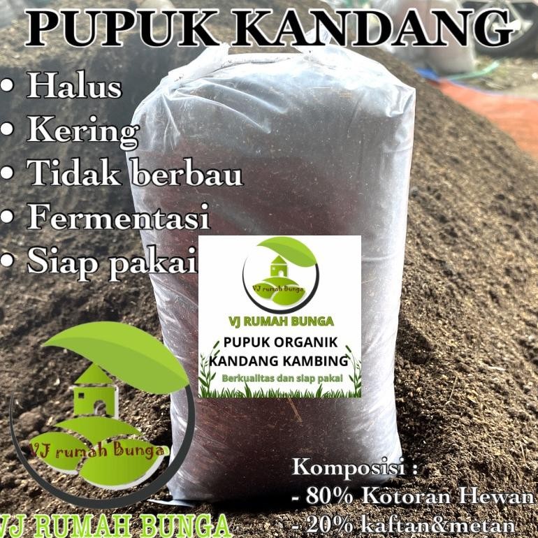 Pupuk Kandang Organik Kambing Halus 1Liter Pupuk Kandang Organik