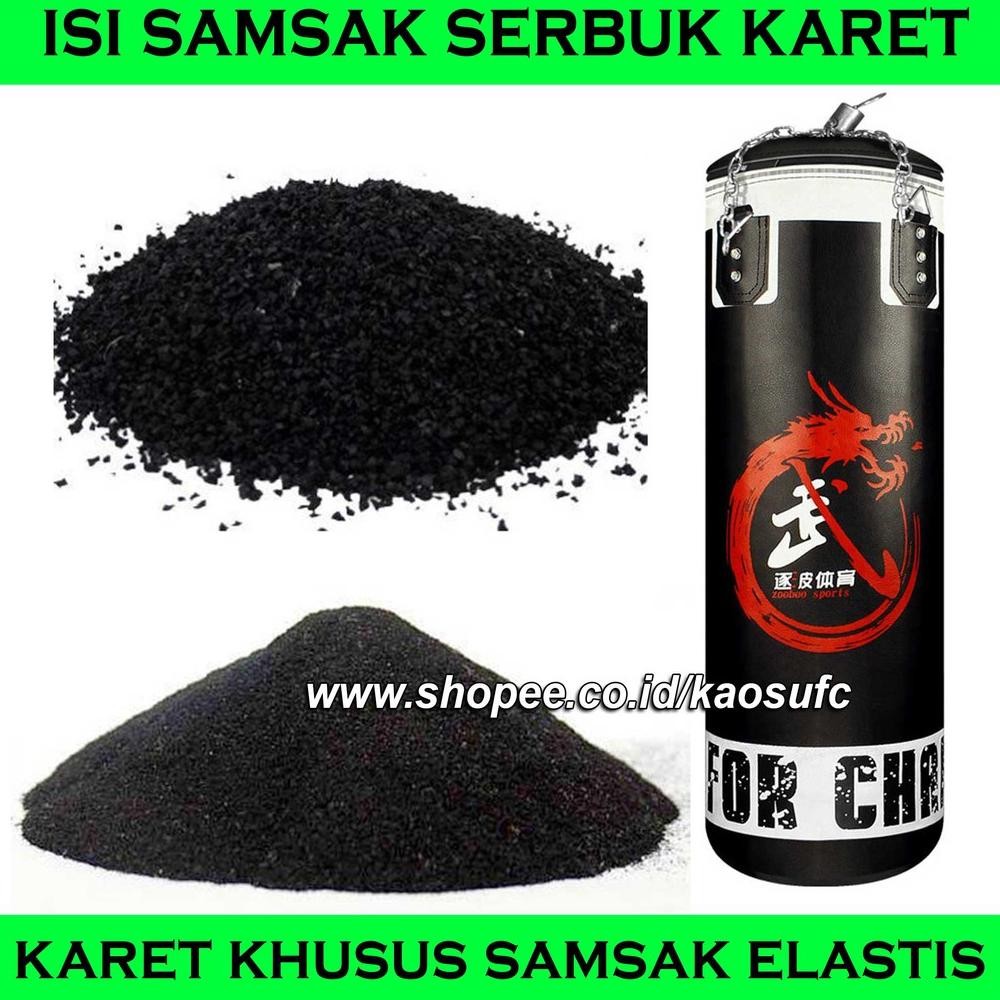 TERMURAH ISI SAMSAK KARET VULKANISIR, ISI SAMSAK SERBUK KARET ELASTIS, BAHAN ISI SAMSAK KARET SERBUK