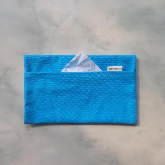 Tempat tisu pouch kotak tissue travel estetik aesthetic kain kanvas