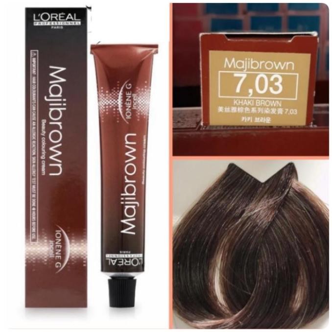 Cat rambut loreal majibrown 7.03 hair color pewarna rambut maji brown