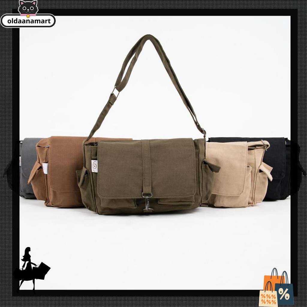 Megan Y2k Bag by Money Alter / Tas Selempang Bahan Kanvas / Military Bag Sale