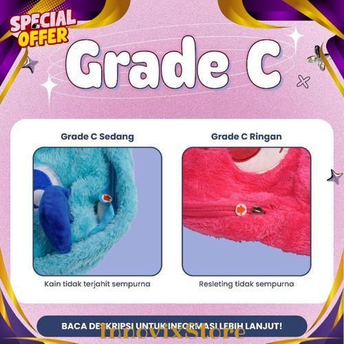 BOO Tas Ransel Disney Plushie Karakter Lotso Monster Mini Inc Pooh Backpack Viral Bulu Lucu Kecil Wa