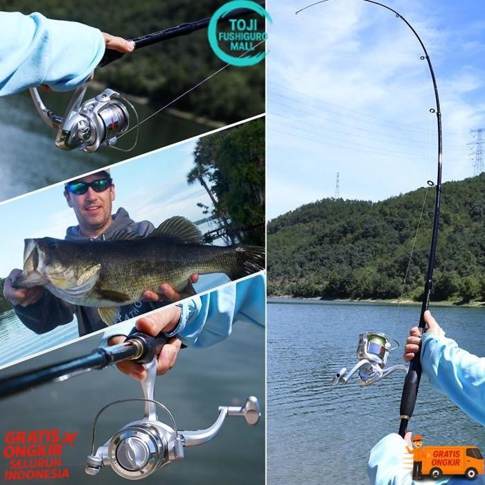 New Sougayilang Joran Pancing1.8/2.1/2.4M Joran Teleskopik Spinning Fishing Pole For  Fishing Tackle