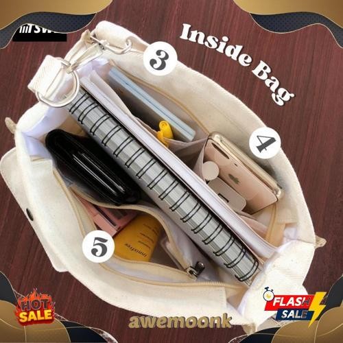 tas selempang bahu sling shoulder soulder sholder shoulderbag bag kanvas canvas wanita cewek Hale HL