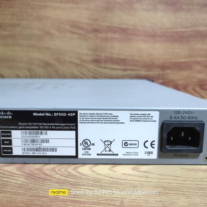 Cisco Sf500-48P-K9 48-Port 10/100 Poe Stackable Managed Switch Limited