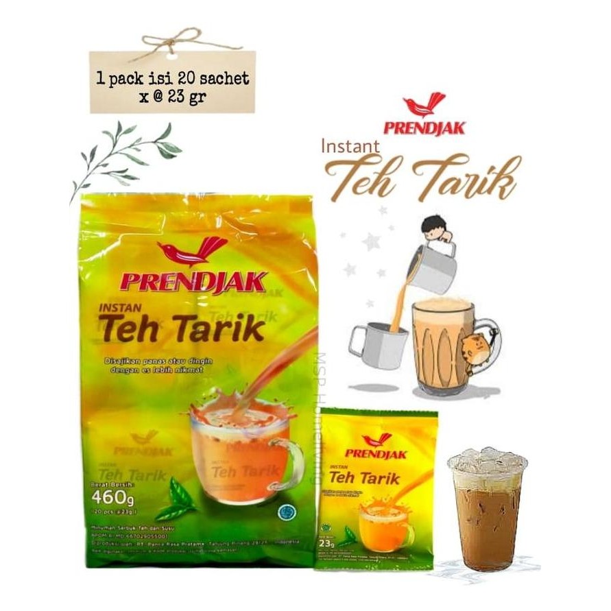 BEST SELLER TEH TARIK PRENDJAK SACHET / TEH TARIK INSTANT BUBUK ISI 20 SACHET 