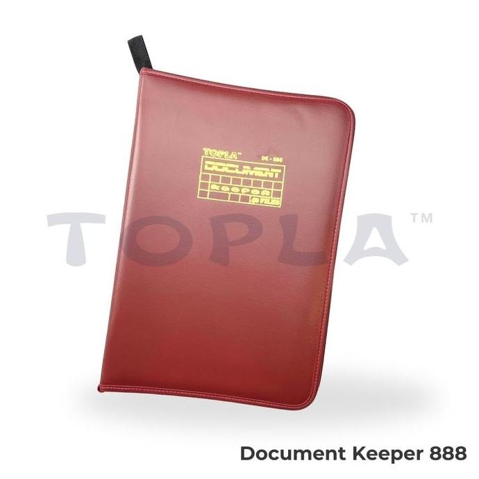 Topla Map Dokumen Keeper Resleting Anti Air Kulit / Map Document Keeper F4 (Folio)