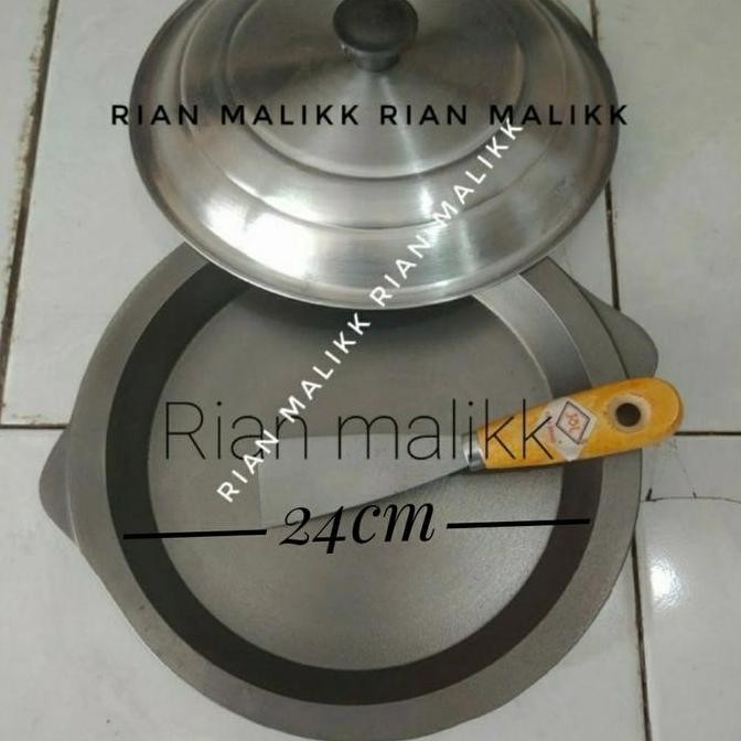 Loyang martabak manis Diameter 24 cm Bahan besi coor + tutup HAR