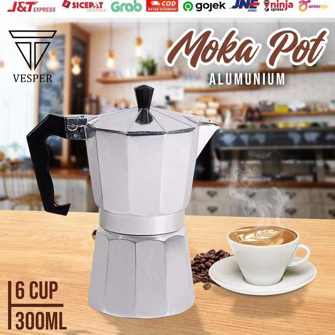 moka pot maker 6 cup / coffee pot / kopi maker / Moka pot coffee maker 6cup