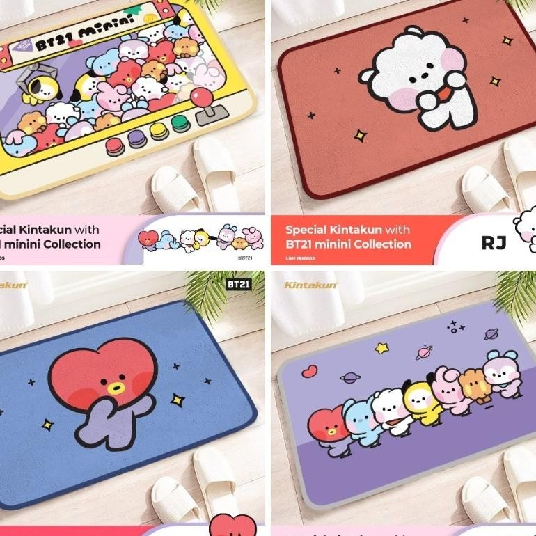 Kintakun Home Bt21 Minini Edition Keset Serbaguna Anti Slip Persegi 40X60 Cm