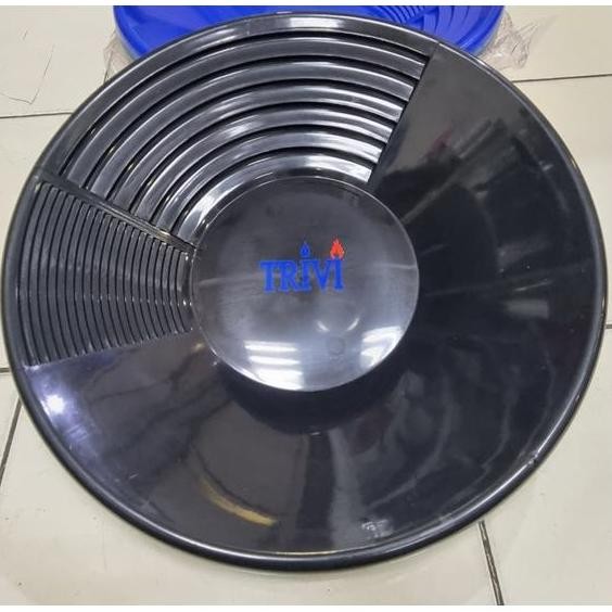 Promo gold panning washing plate mining pan trapseparation 14 inches 15inch trivi Black,alat piring 