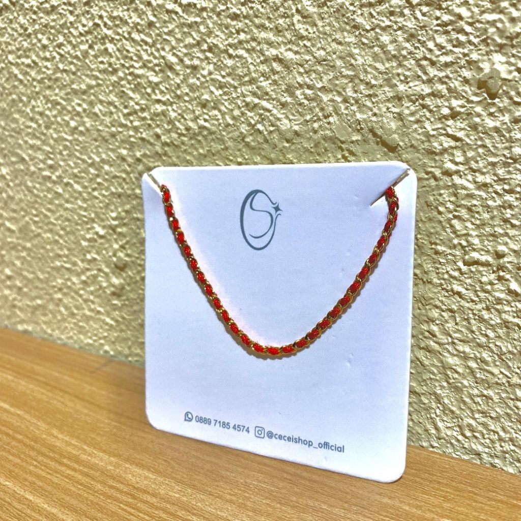 Gelang Guanzhou Tali Merah Polos