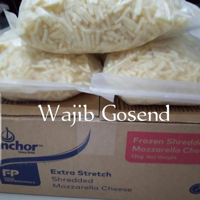keju mozarella Repack /Anchor Mozarella Shredded 1KG/mozarella parut WAR