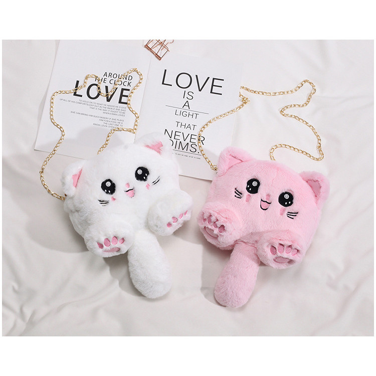 [COD]Tas boneka kartun lucu baru, tas boneka anak kucing, tas bahu gadis, tas selempang