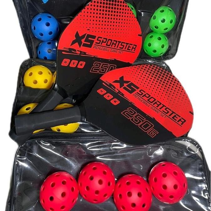 Pickleball Set 2pcs Raket Pickleball Pickleball Paddle Set Paddle Tenis Pickleball Bola Pickleball 4