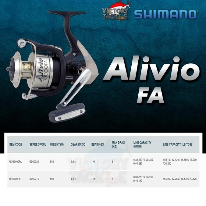 Reel Gulungan Pancing Shimano ALIVIO 6000 8000 10000 FA