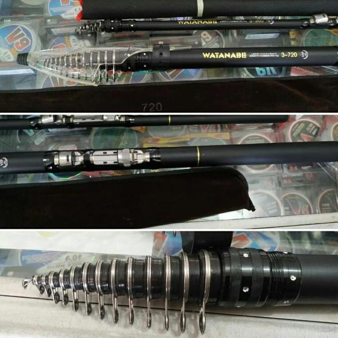 Joran Tegek Kolong Full Carbon Murni bisa di zoom Watanabe import JPG