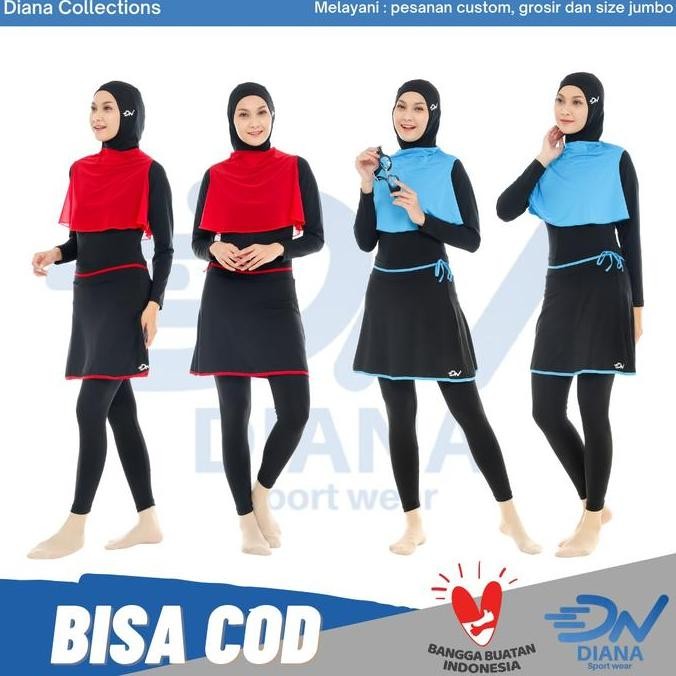 Baju renang muslim jumbo | Baju renang muslim wanita set | Pakaian renang muslimah | Kerudung renang