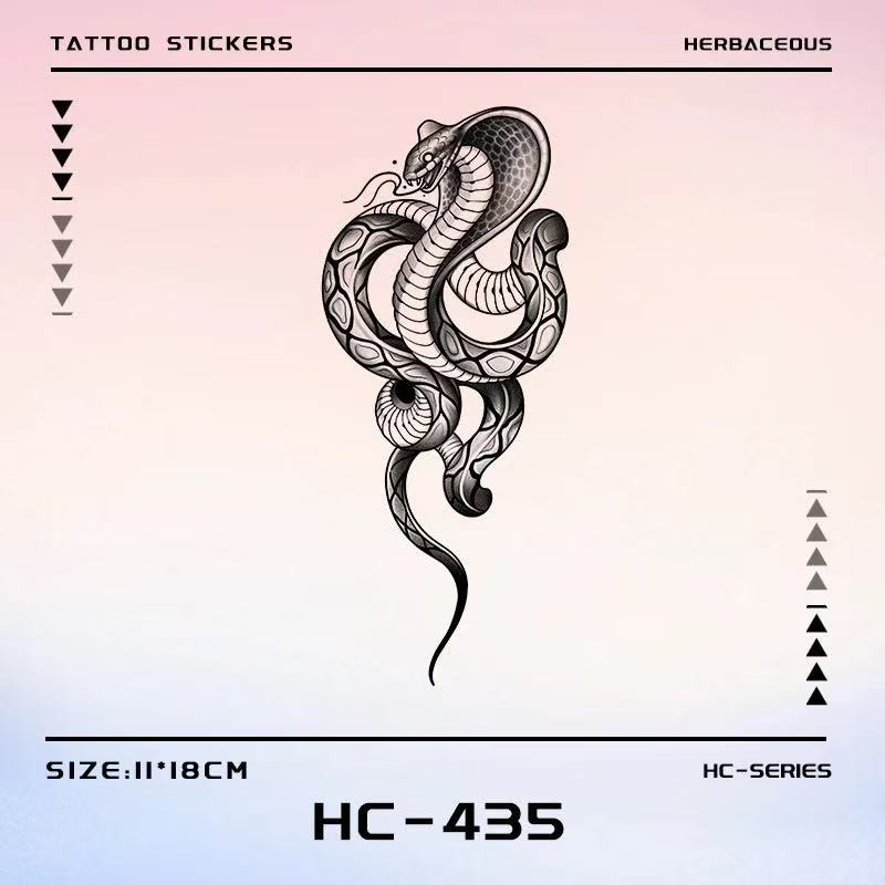 Stiker Tatto temporer gambar Ular
