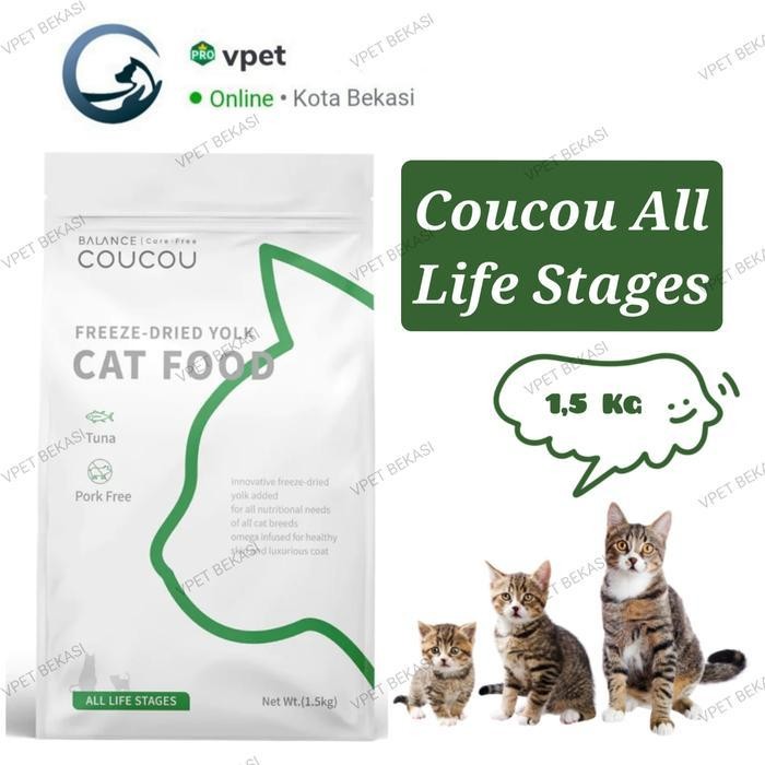 Coucou Tuna All Life Stages 1.5 Kg / Makanan Kering Kucing