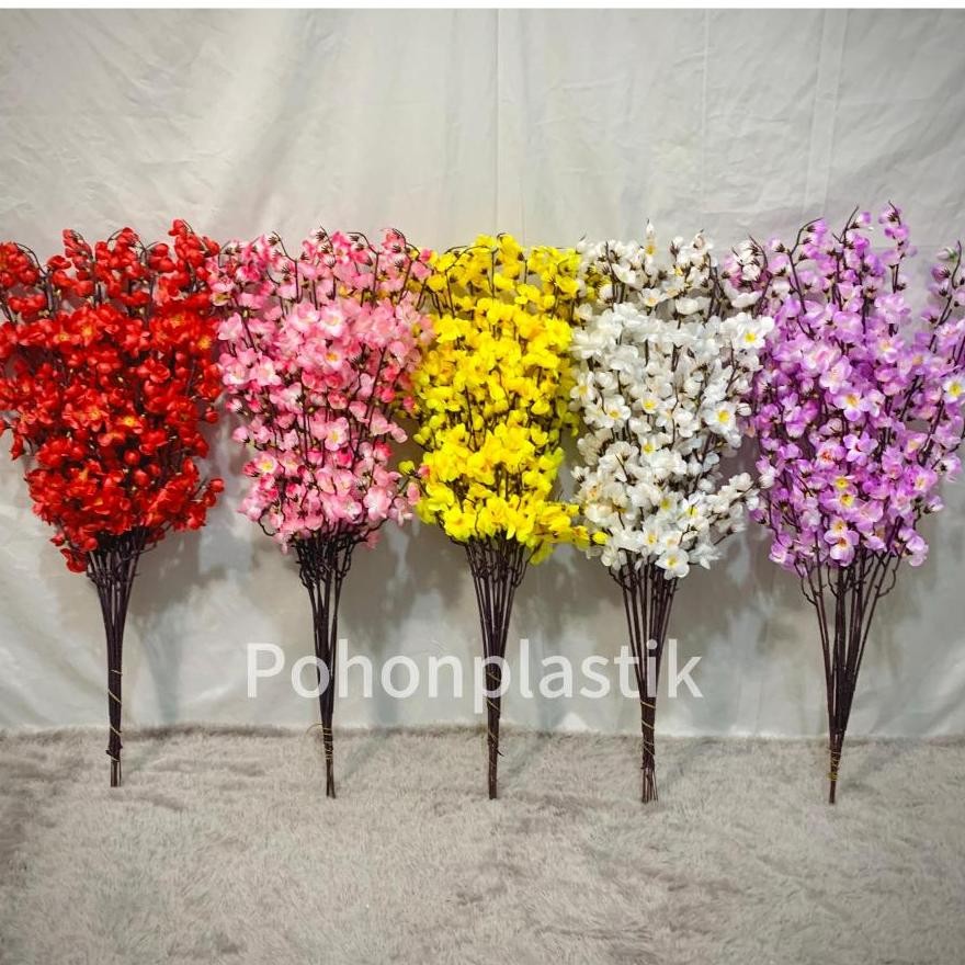 Bunga Sakura Artificial Per 1 Lusin 12Pcs Bunga Sakura Hias Sakura Dekorasi Bunga Hiasan Rumah Bunga