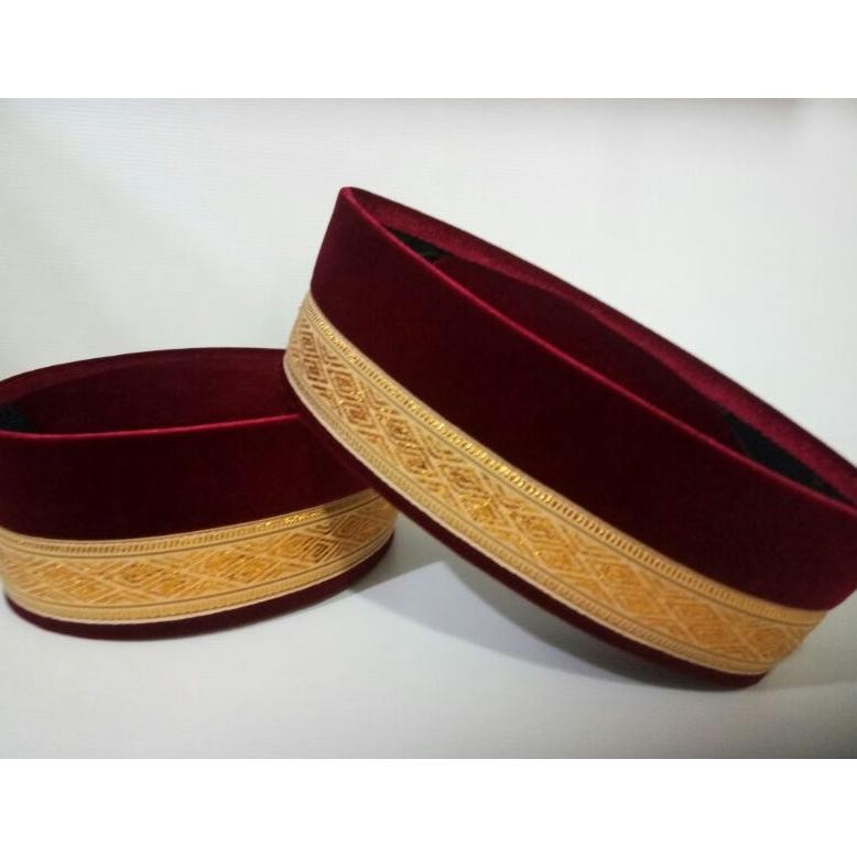 peci premium kopeah songkok peci kopiah aceh bludru merah marun