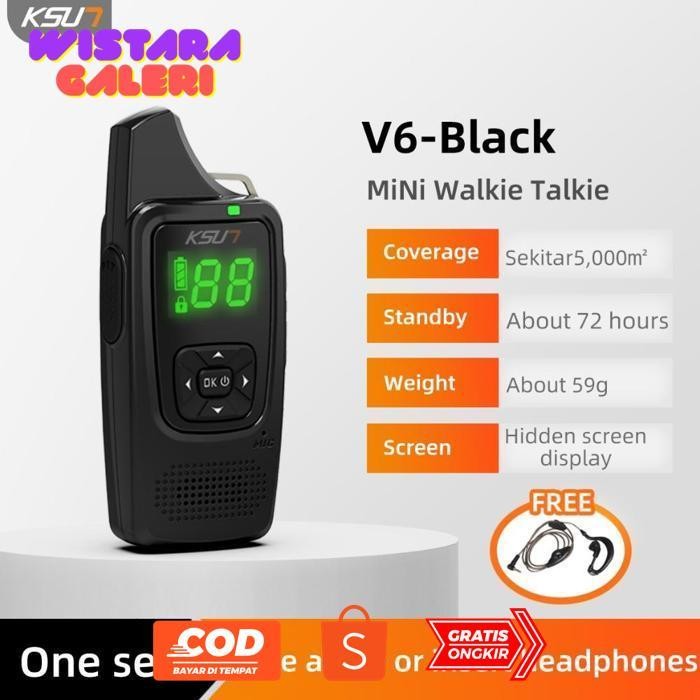 GTU-712 GF21 ss-64 KSUN X-TFSI Handy TalkieI V6 Mini Walkie Talkie 1pcs Termasuk Transceiver Wireles