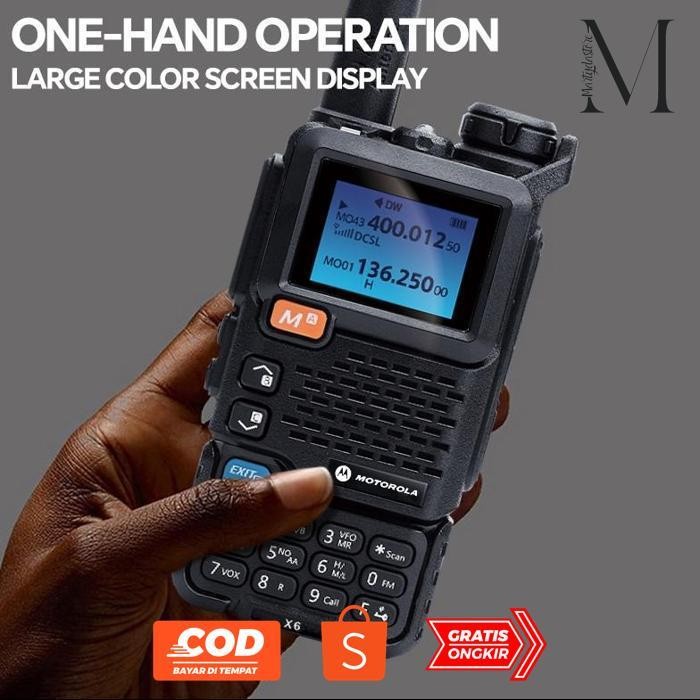 ZX41 ew-45 Un04 HT motorola X6 Walkie Talkie kisaran panjang 20KM Dual Band dua arah Radio 10 Watt 4