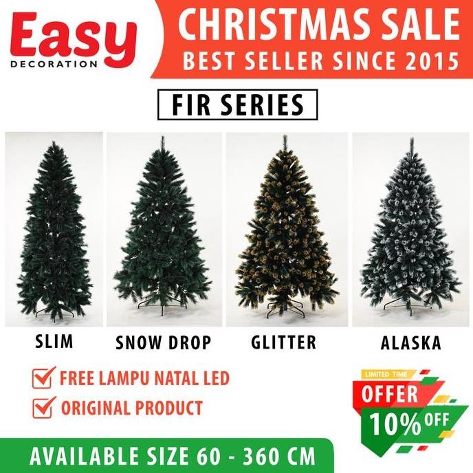 Premium Pohon Natal 3 Meter 270 CM 2,7 M 9 ft FEET Jarum Cemara CHRISTMAS TREE Easy Decoration Promo