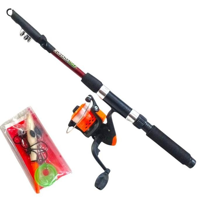Set Alat Pancing Joran 1,5 m Termurah dengan Reel Toro 6 Bearings Paket Lengkap Harga Grosir