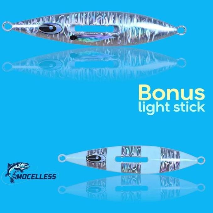 metal jig bolong mocelless 100, 150, 200 gram