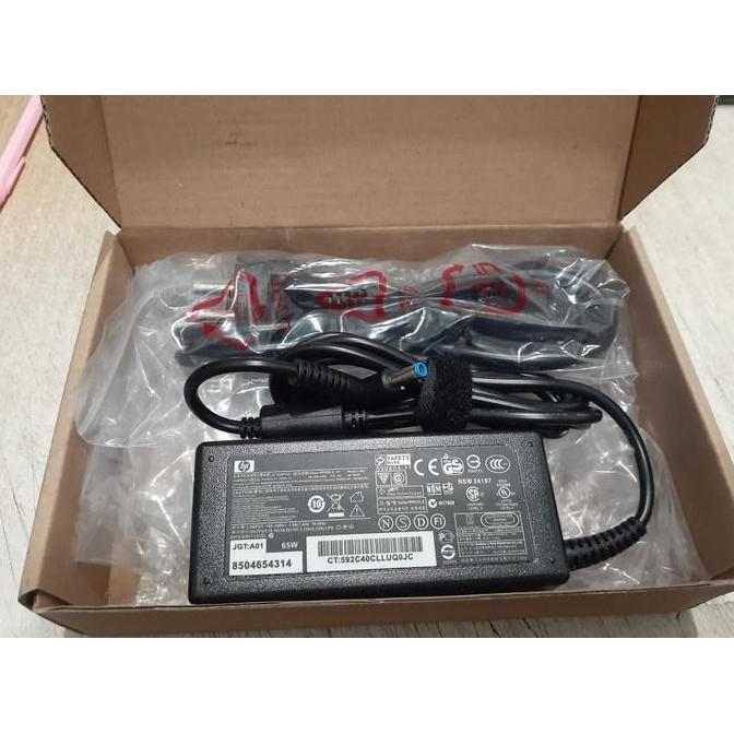 BEBAS ONGKIR - Adaptor Laptop HP 19.5v 3.33a Pin Biru