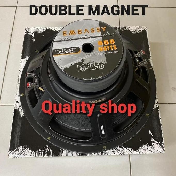 Speaker Subwoofer Embassy 15 Inch Double Magnet Dan Double Coil Baru