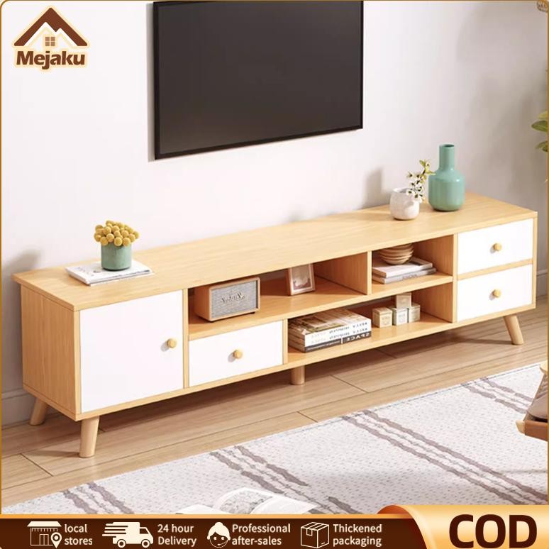 Cod 120/140cm Meja TV Kayu Rak Tv Minimalis Bufet Tv Minimalis Kayu Modern Murah Tv Rak