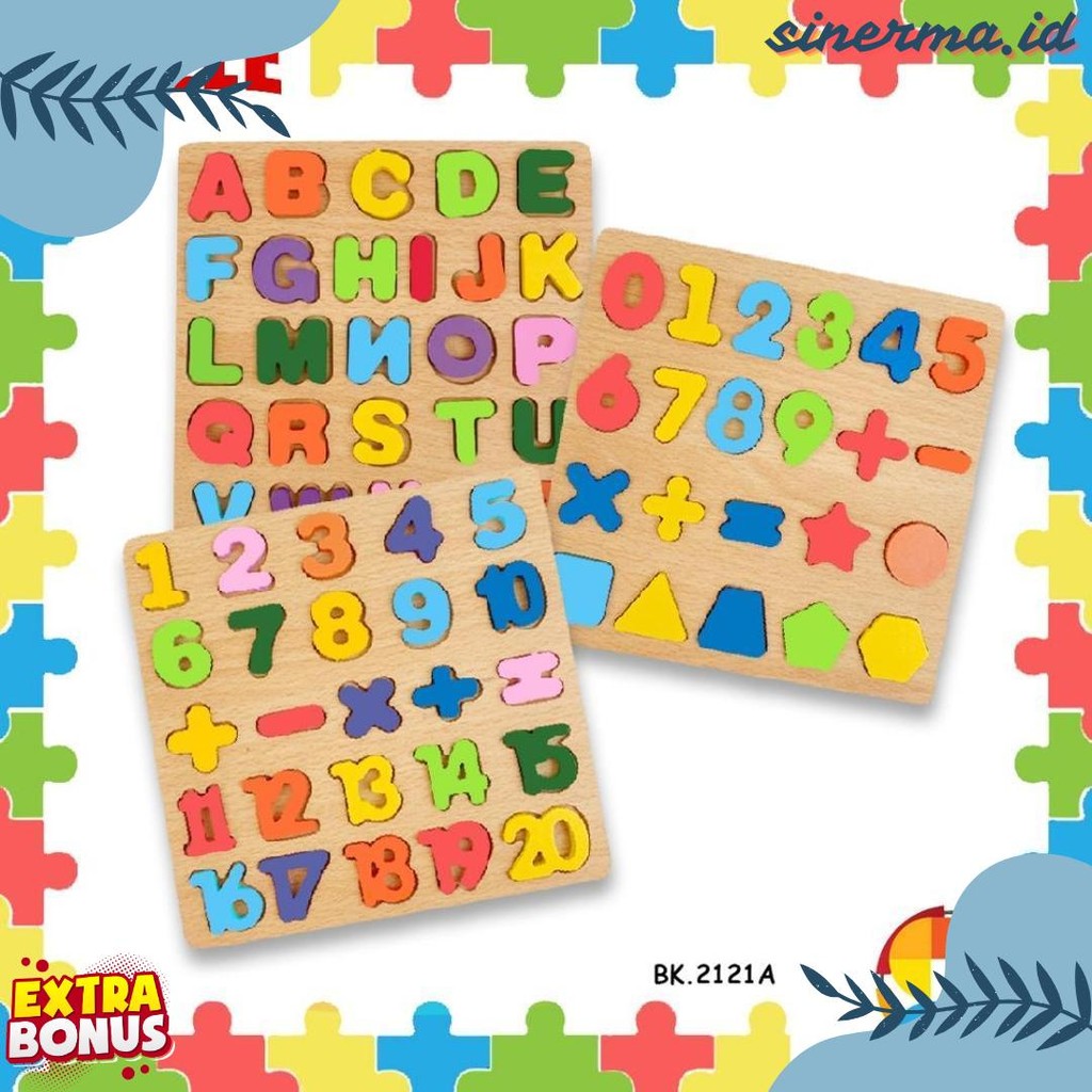 Cod Mainan Edukasi Anak Puzzle/ Mainan Anak Puzzle Kayu 2121A